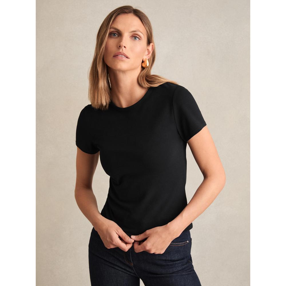 REISS Jolie Stretch-Cotton Crew-Neck T-Shirt